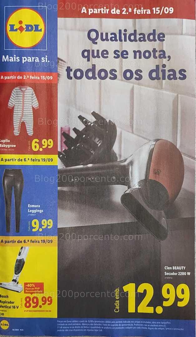 Antevisão Folheto LIDL Bazar Promoções de 15 a 25 setembro