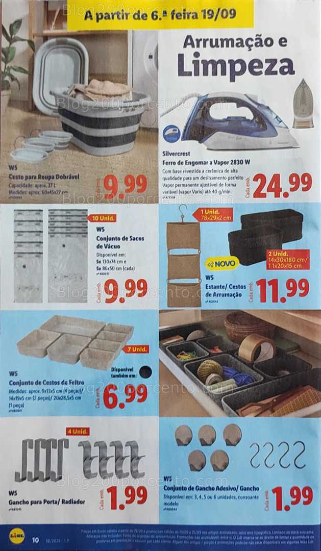 Antevisão Folheto LIDL Bazar Promoções de 19 a 25 setembro