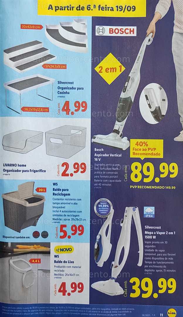 Antevisão Folheto LIDL Bazar Promoções de 19 a 25 setembro