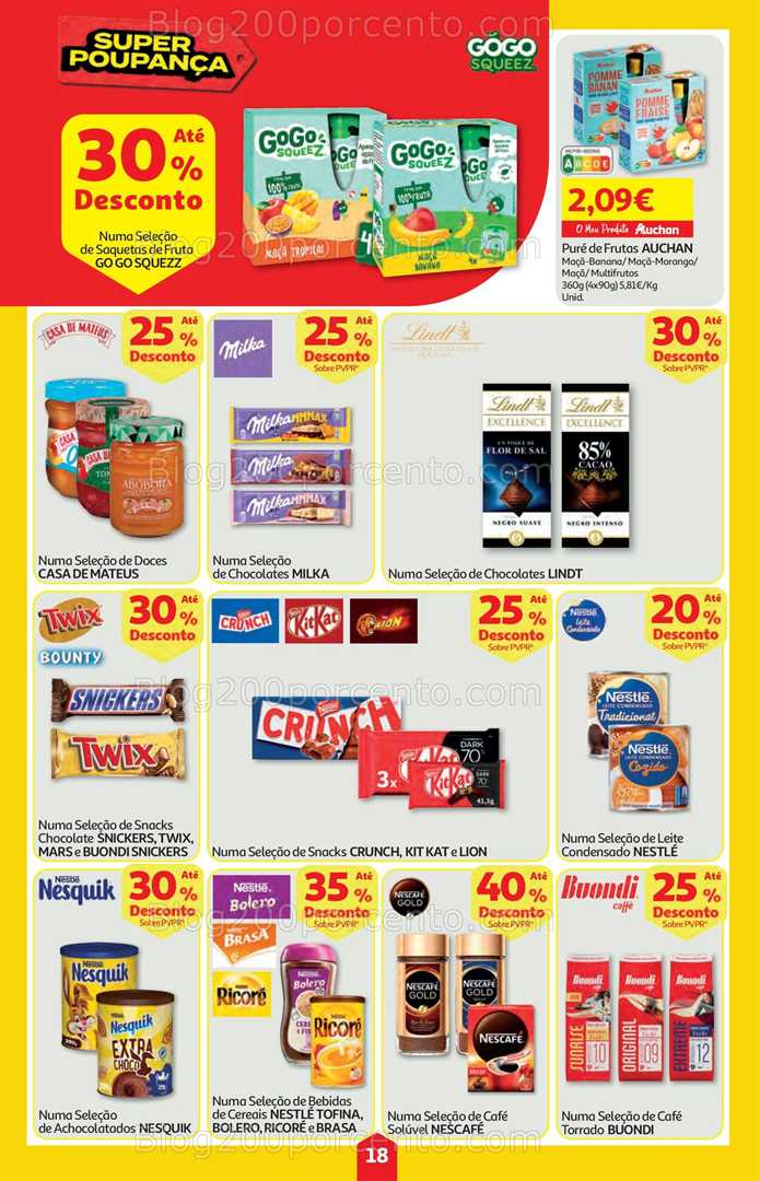 Antevisão Folheto AUCHAN Super Poupança Promoções de 18 a 24 setembro