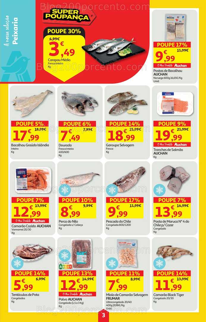 Antevisão Folheto AUCHAN Super Poupança Promoções de 25 setembro a 1 outubro