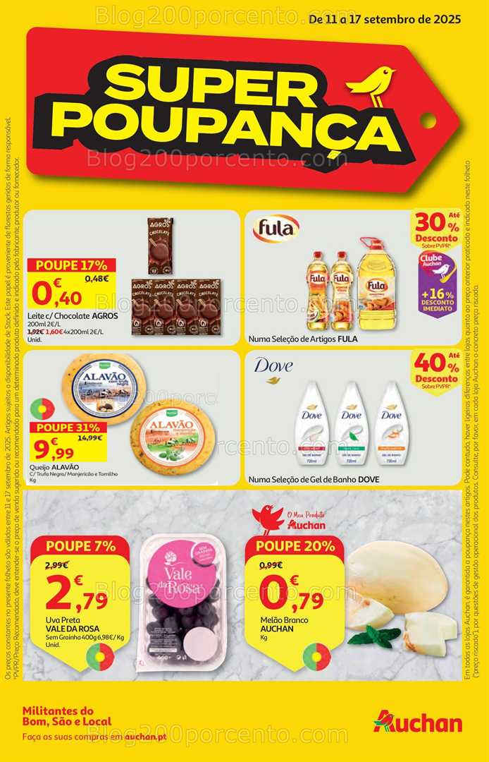 Antevisão Folheto AUCHAN Super Poupança Promoções de 11 a 17 setembro