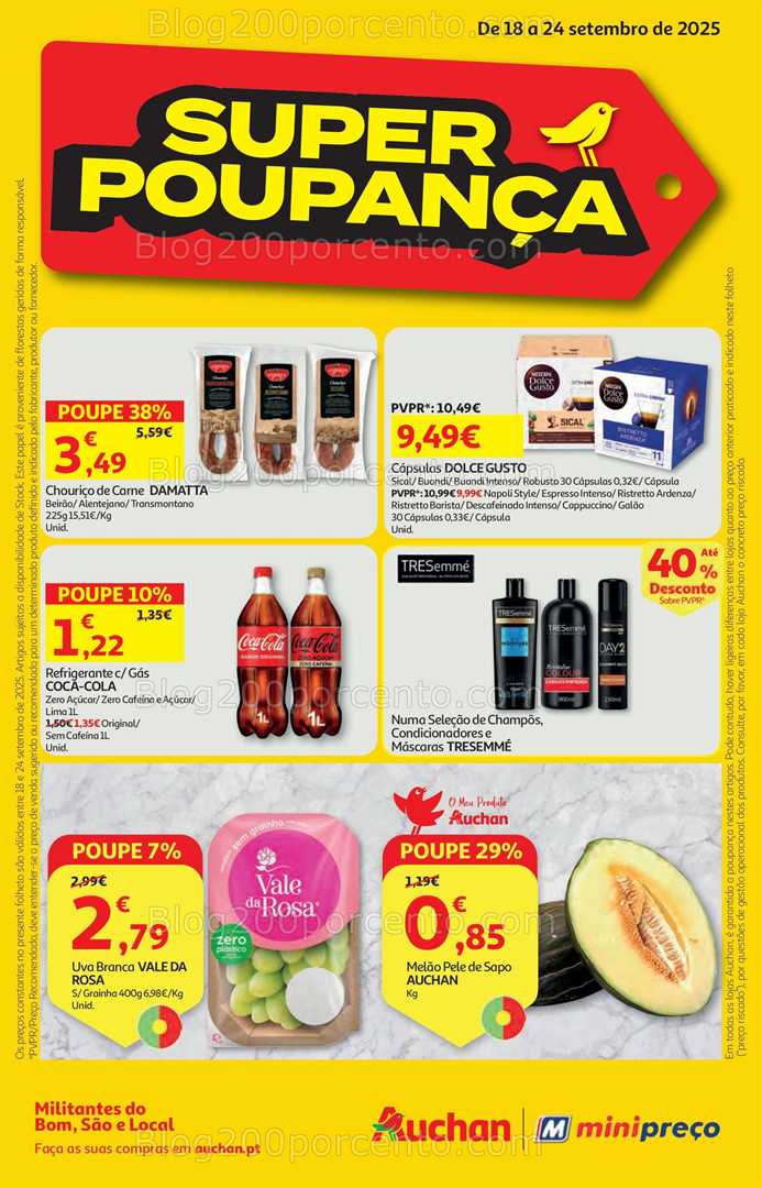 Antevisão Folheto MINIPREÇO - AUCHAN Promoções de 18 a 24 setembro