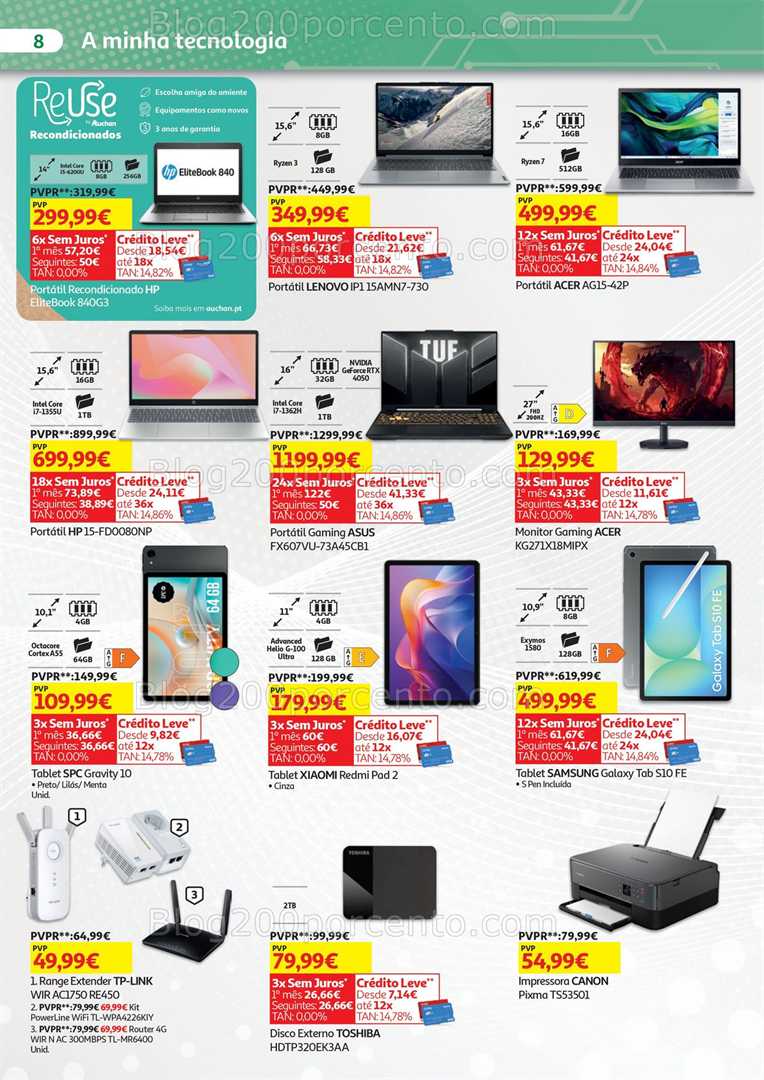 Antevisão Folheto AUCHAN Box Tecnologia Promoções de 2 a 15 outubro