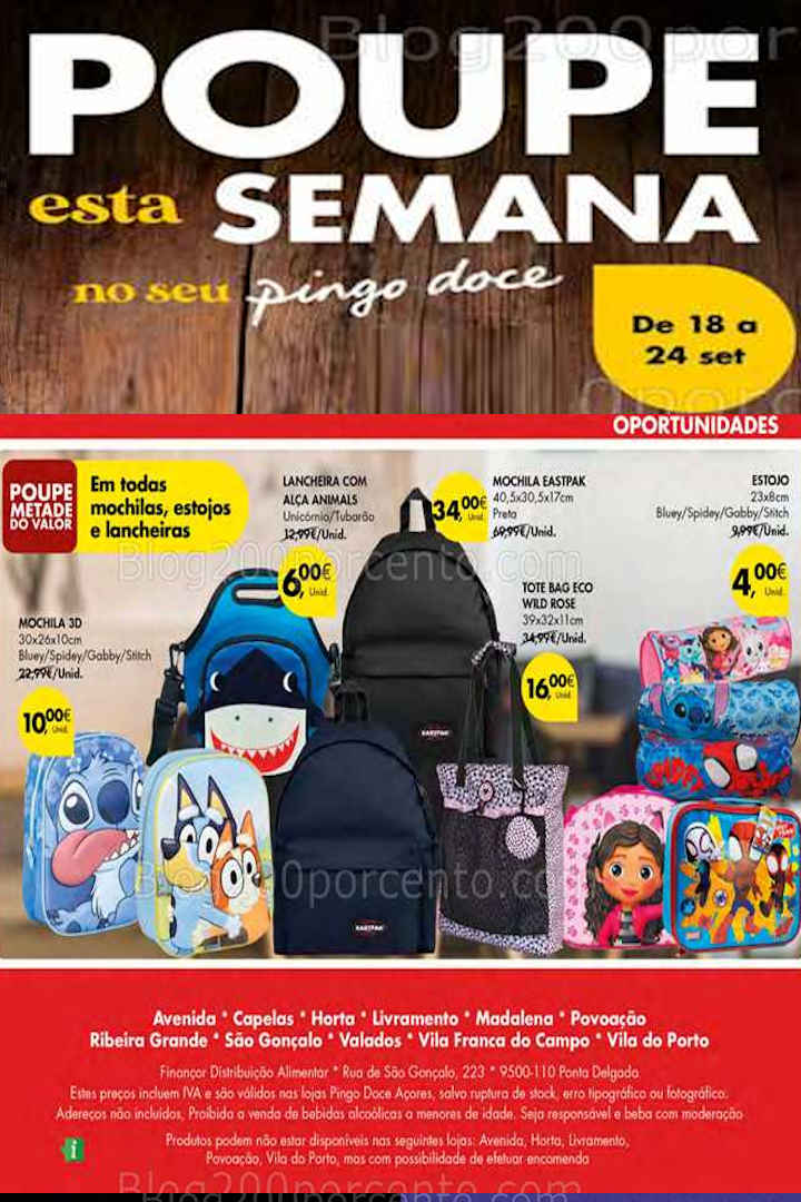 Antevisão Folheto PINGO DOCE Bazar Açores Promoções de 18 a 24 setembro