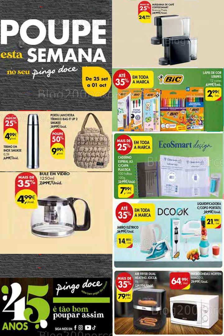 Antevisão Folheto PINGO DOCE Bazar Açores Promoções de 25 setembro a 1 outubro