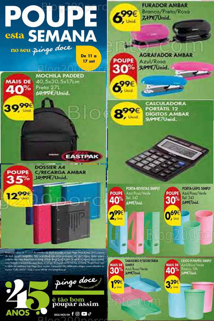 Antevisão Folheto PINGO DOCE Bazar Açores Promoções de 11 a 17 setembro