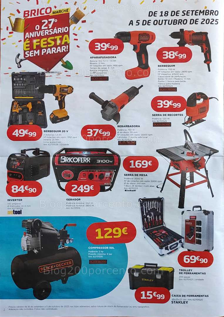 Antevisão Folheto BRICOMARCHÉ Aniversário Promoções de 18 setembro a 5 outubro