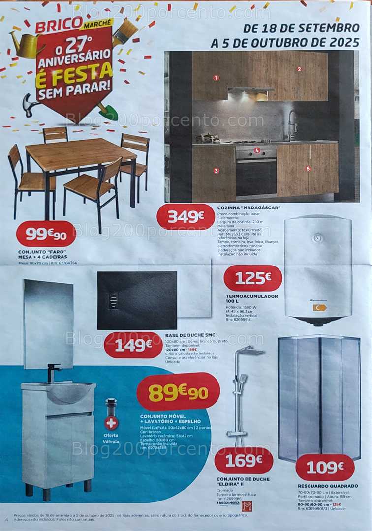 Antevisão Folheto BRICOMARCHÉ Aniversário Promoções de 18 setembro a 5 outubro