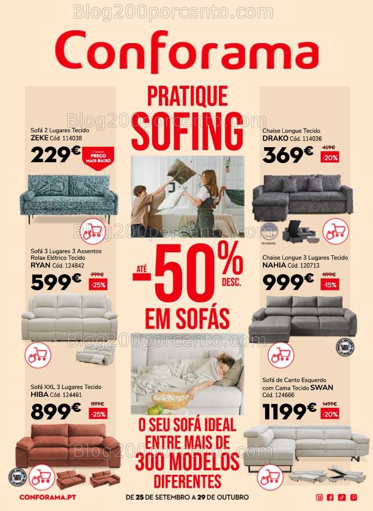 Antevisão Folheto CONFORAMA Promoções de 25 setembro a 29 outubro