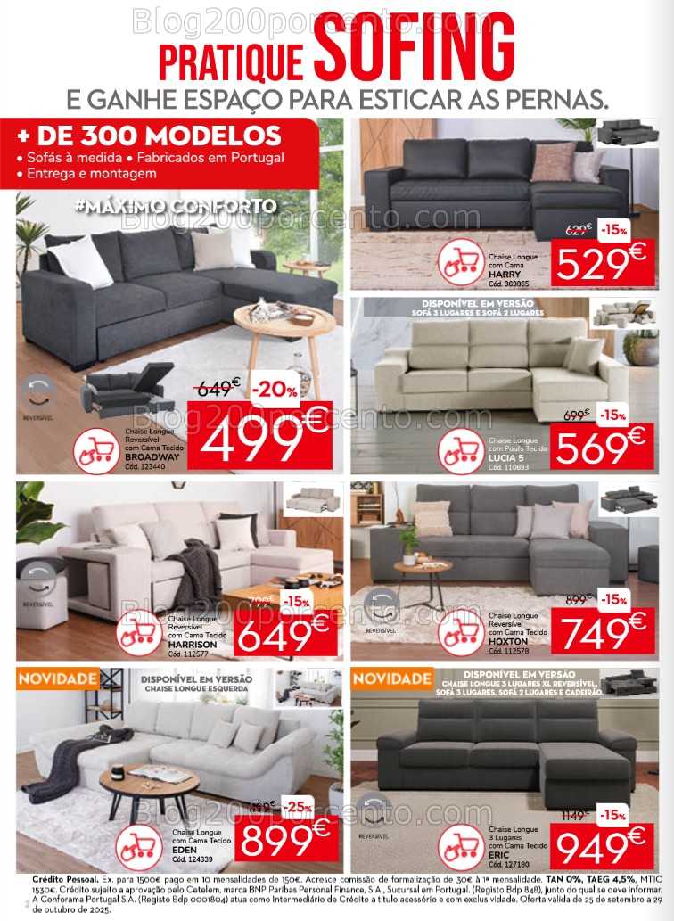 Antevisão Folheto CONFORAMA Promoções de 25 setembro a 29 outubro