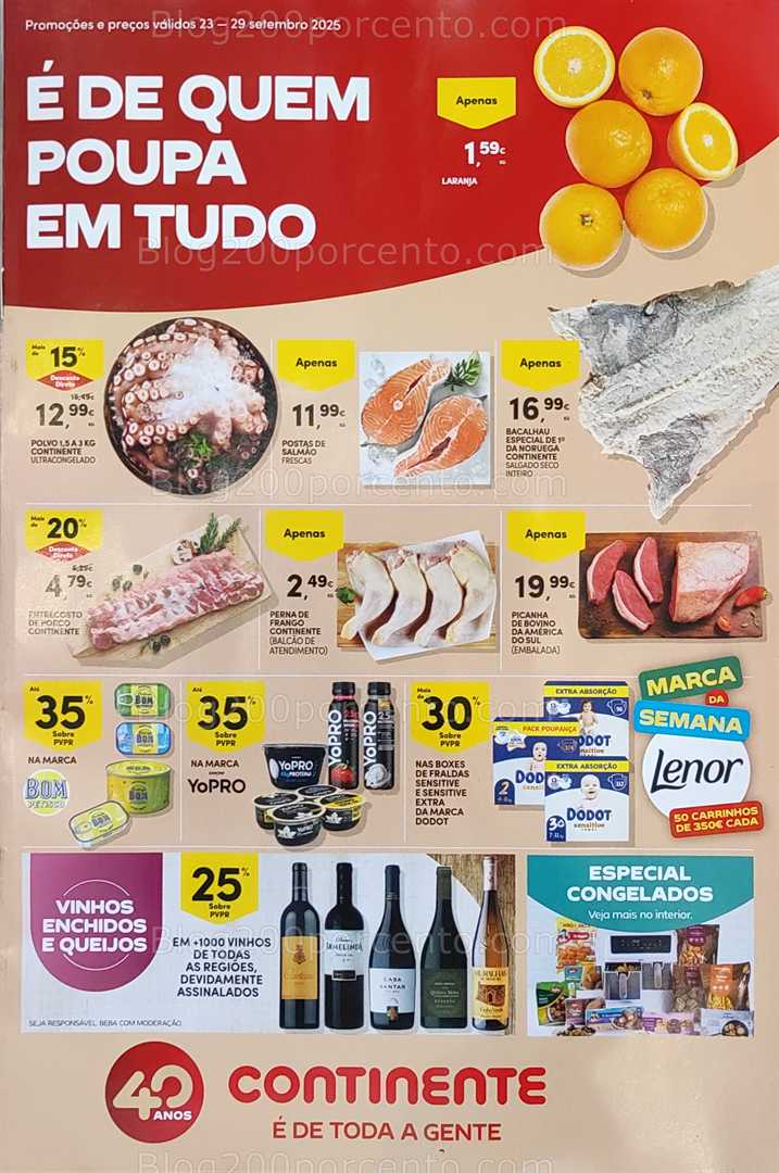Antevisão Folheto CONTINENTE Promoções de 23 a 29 setembro