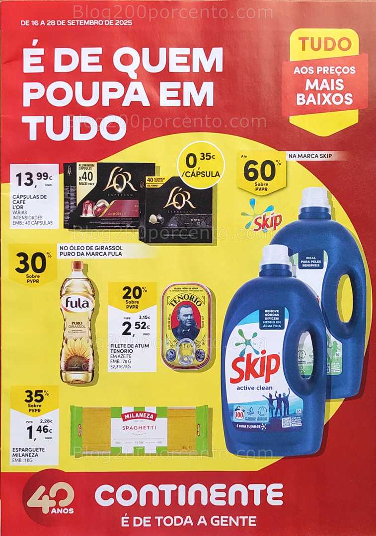 Antevisão Folheto CONTINENTE Especial Poupança Promoções de 16 a 28 setembro
