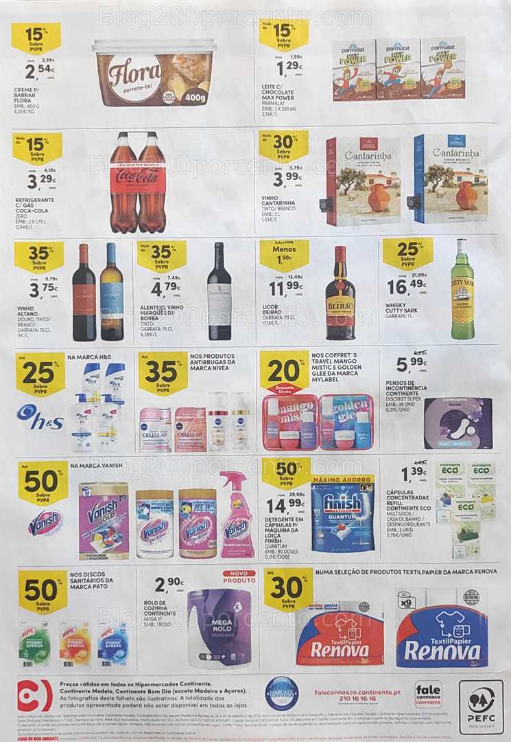 Antevisão Folheto CONTINENTE Promoções Fim de Semana - 26 a 29 setembro