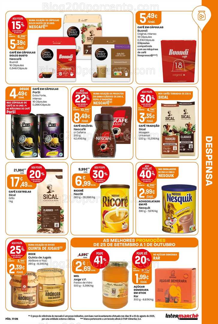 Antevisão Folheto INTERMARCHÉ Super Promoções de 25 setembro a 1 outubro