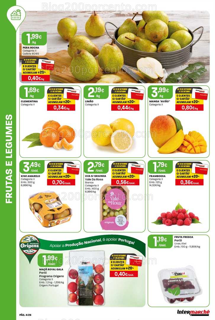 Antevisão Folheto INTERMARCHÉ Super Promoções de 25 setembro a 1 outubro