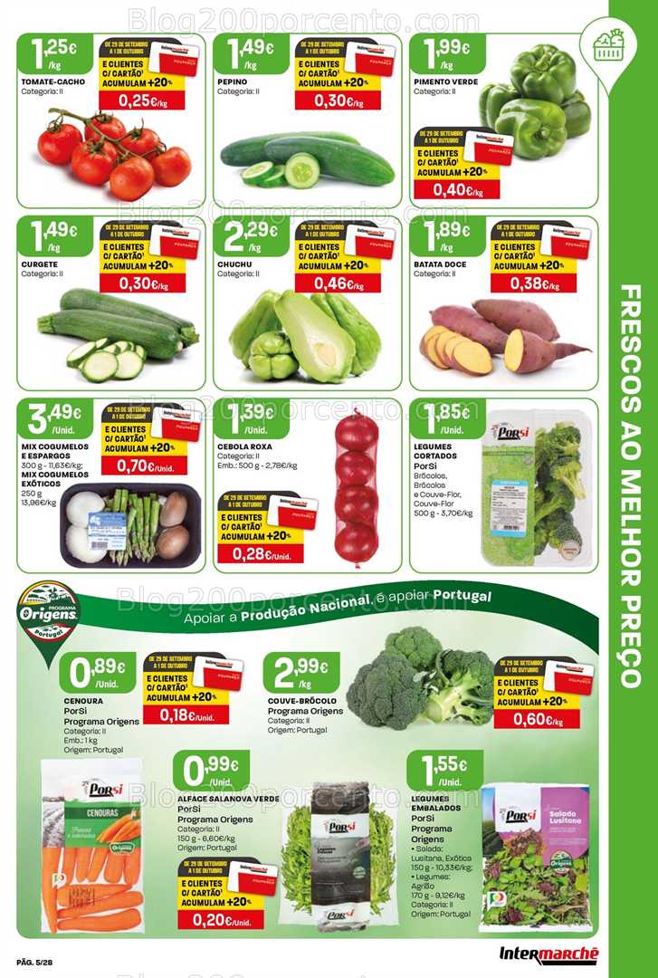 Antevisão Folheto INTERMARCHÉ Super Promoções de 25 setembro a 1 outubro
