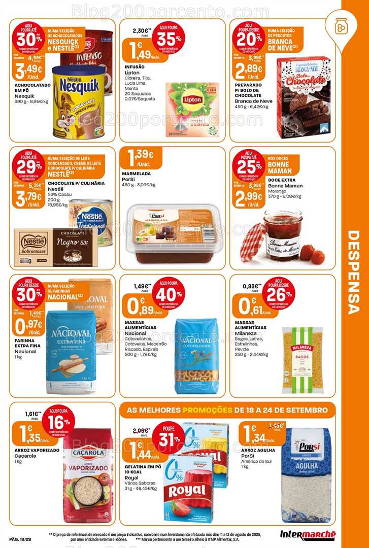 Antevisão Folheto INTERMARCHÉ Super Promoções de 18 a 24 setembro