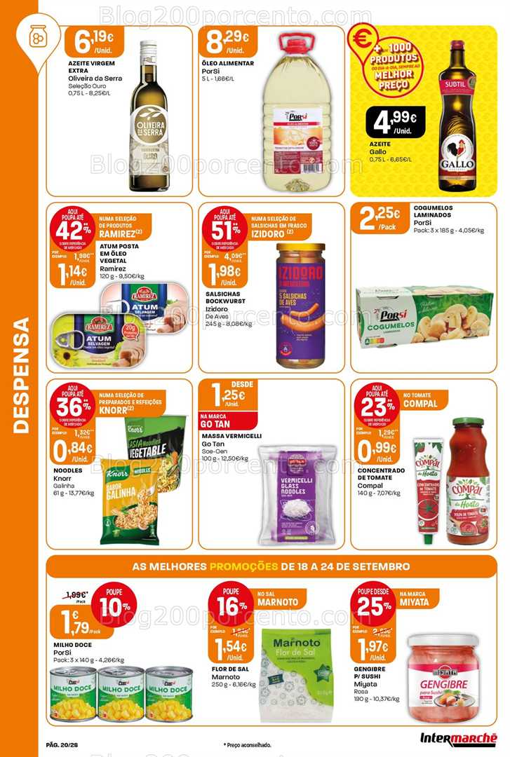 Antevisão Folheto INTERMARCHÉ Super Promoções de 18 a 24 setembro