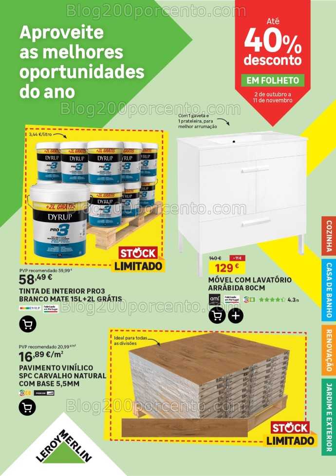 Antevisão Folheto LEROY MERLIN Promoções de 2 outubro a 11 novembro