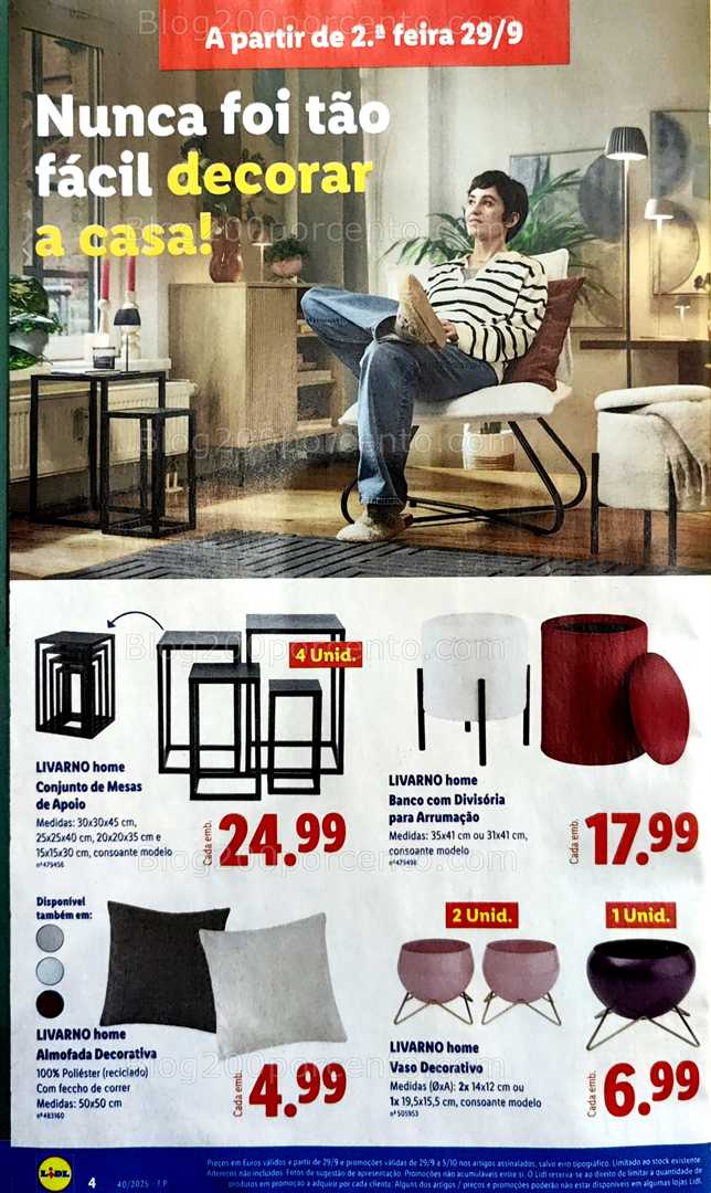 Antevisão Folheto LIDL Bazar Promoções de 29 setembro a 9 outubro