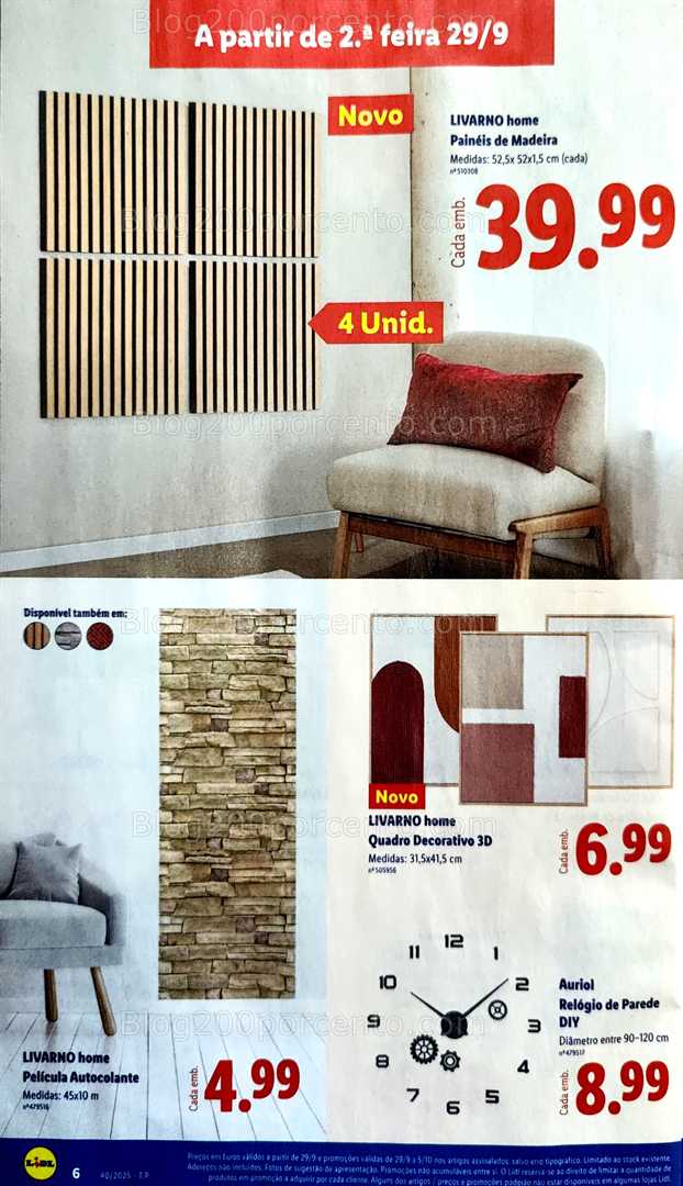 Antevisão Folheto LIDL Bazar Promoções de 29 setembro a 9 outubro