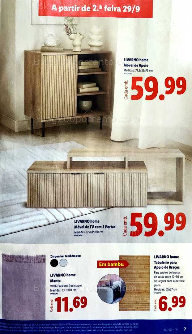 Antevisão Folheto LIDL Bazar Promoções de 29 setembro a 9 outubro