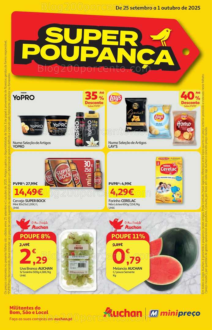 Antevisão Folheto MINIPREÇO - AUCHAN Promoções de 25 setembro a 1 outubro