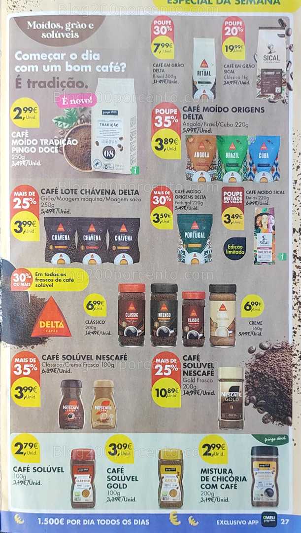 Antevisão Folheto PINGO DOCE Especial Bebidas Quentes Promoções de 23 a 29 setembro