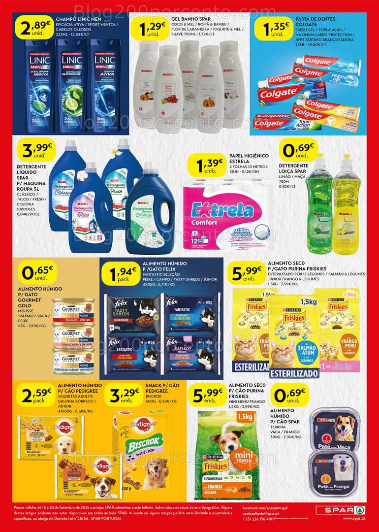 Antevisão Folheto SPAR Promoções de 16 a 28 setembro