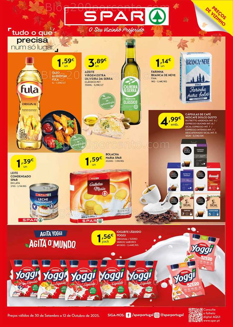 Antevisão Folheto SPAR Promoções de 30 setembro a 12 outubro