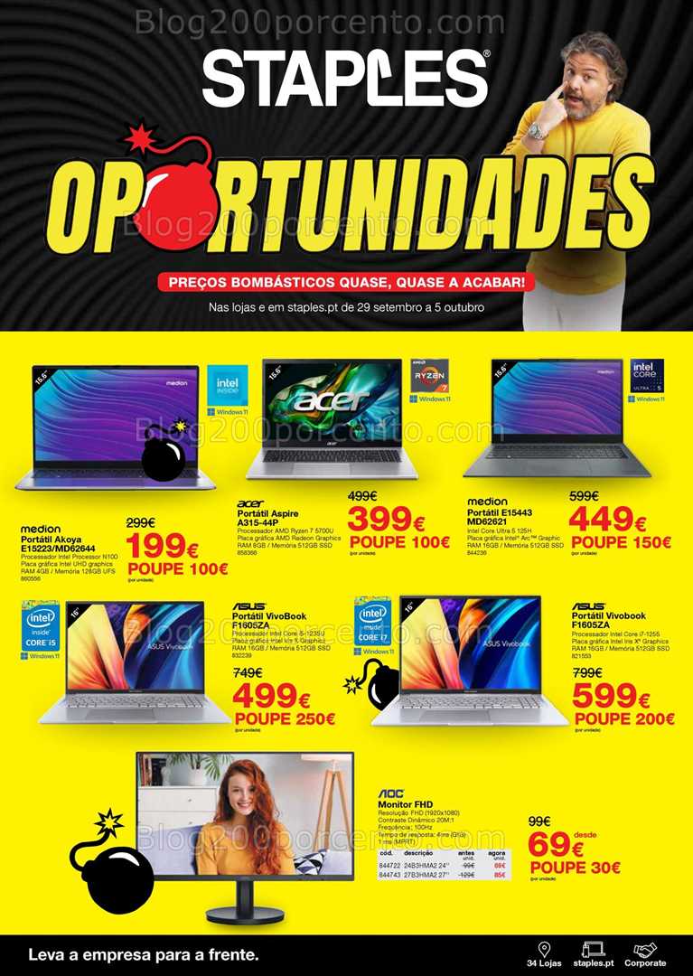 Antevisão Folheto STAPLES Oportunidades de 29 setembro a 5 outubro