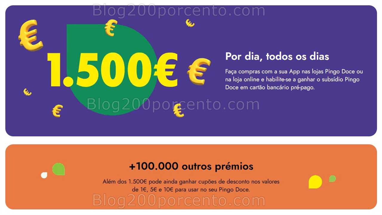ALERTA - Novo Passatempo PINGO DOCE - 1500€ por dia em prémios!