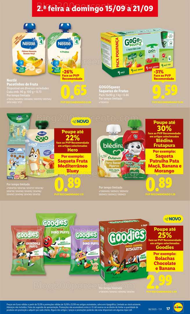 Antevisão Folheto LIDL Feira do Bebé Promoções de 15 a 21 setembro