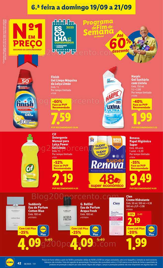 Antevisão Folheto LIDL Promoções Fim de Semana - 19 a 21 setembro