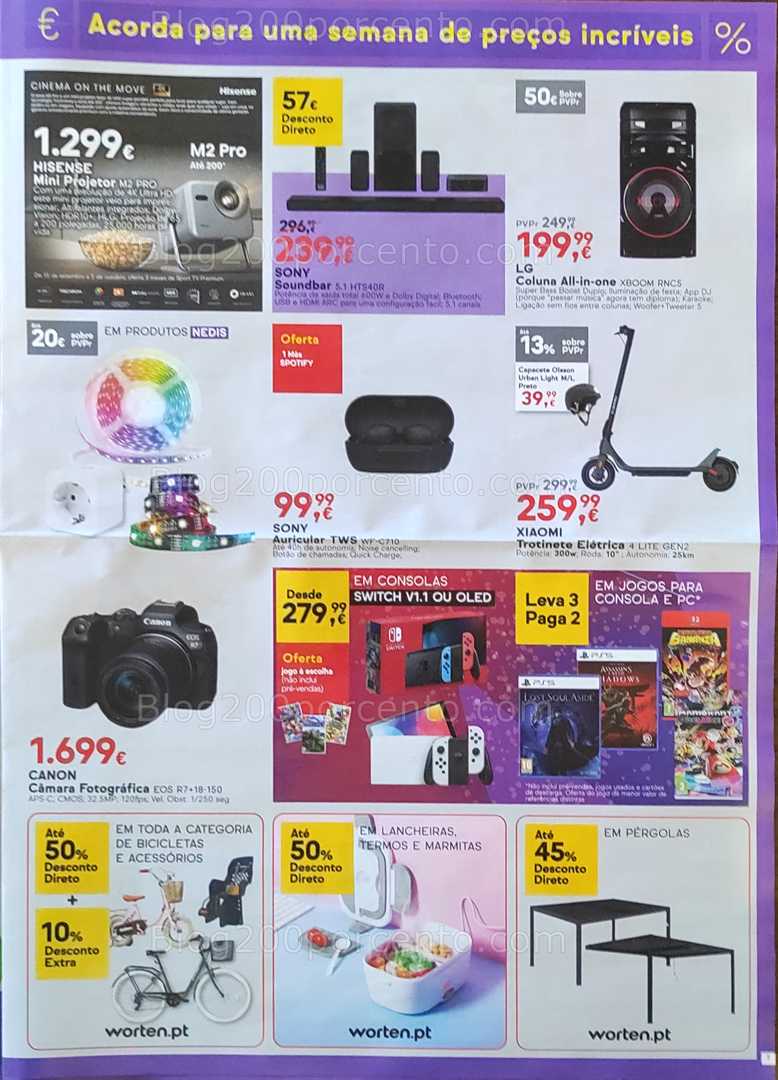 Antevisão Folheto WORTEN Promoções de 16 a 30 setembro