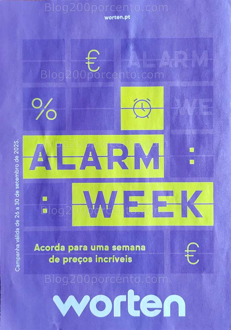 Antevisão Folheto WORTEN Alarm Week Promoções de 26 a 30 setembro