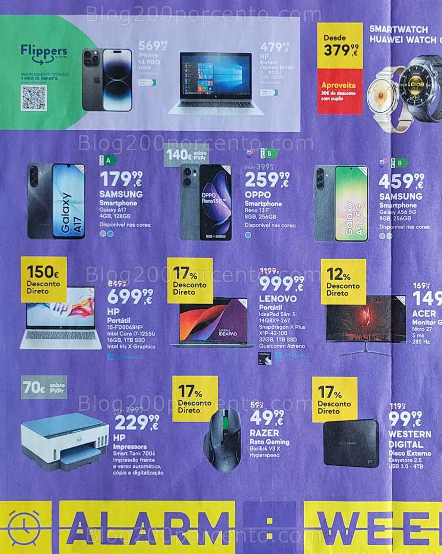 Antevisão Folheto WORTEN Alarm Week Promoções de 26 a 30 setembro