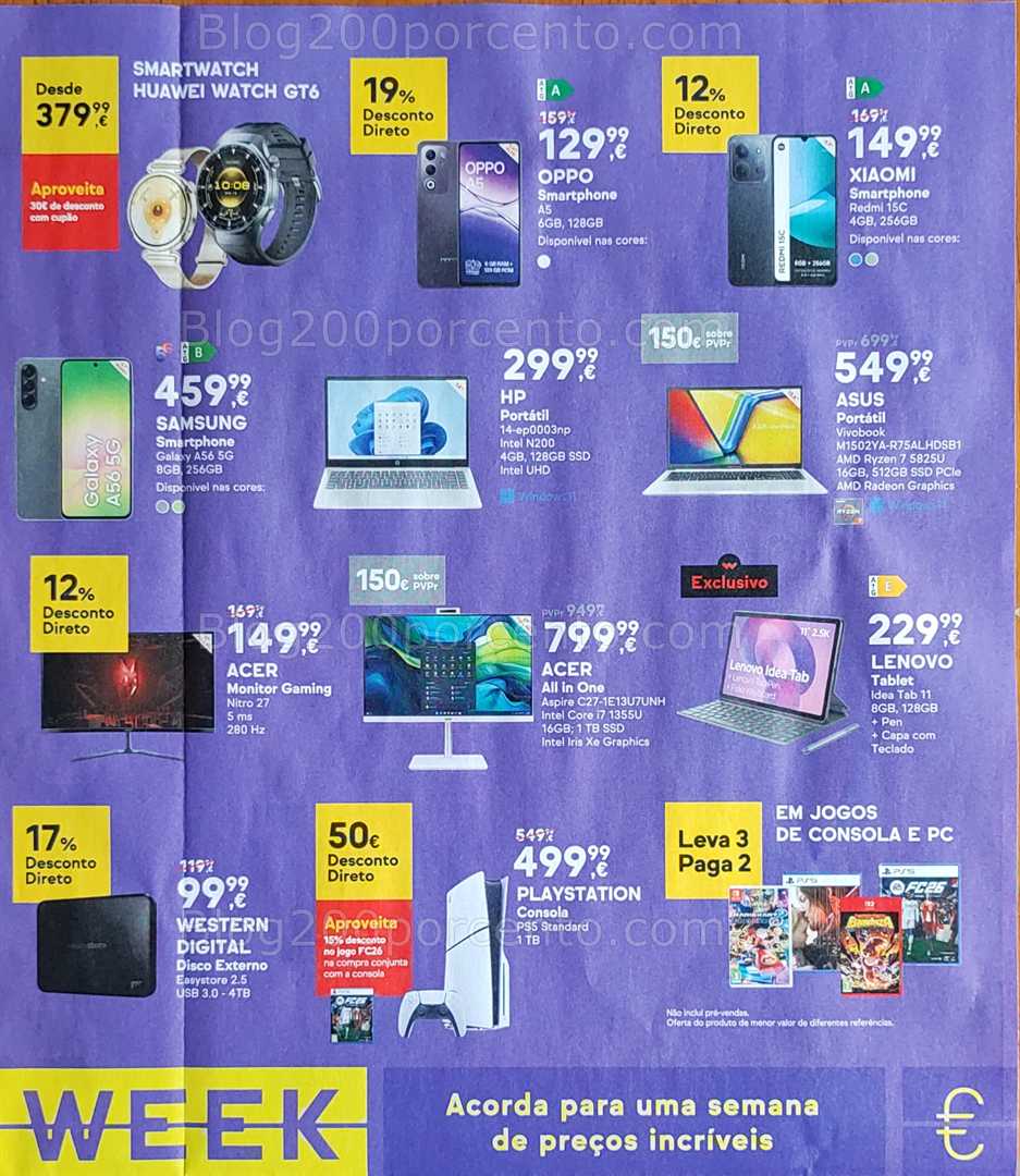 Antevisão Folheto WORTEN Alarm Week Promoções de 26 a 30 setembro