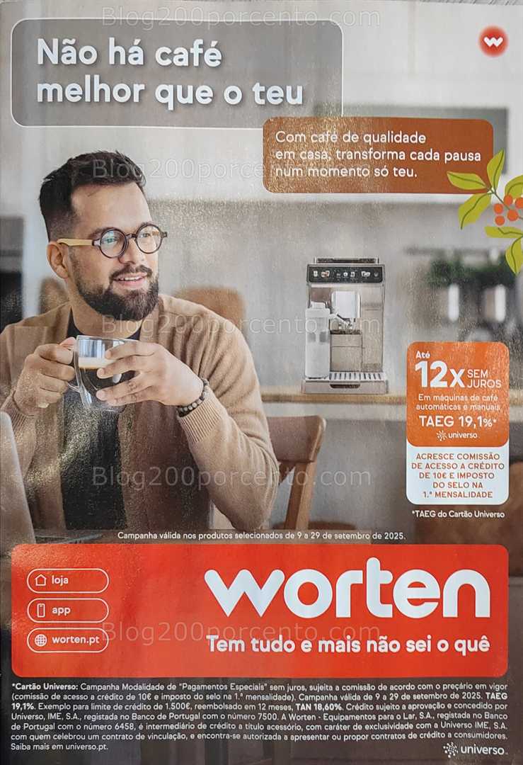 Antevisão Folheto WORTEN Especial Café Promoções de 9 a 29 setembro
