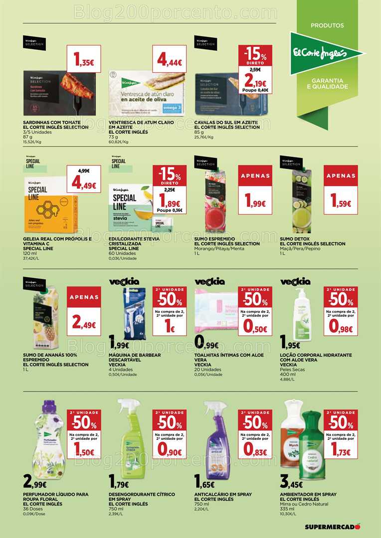 Antevisão Folheto EL CORTE INGLÉS Promoções de 16 a 29 janeiro