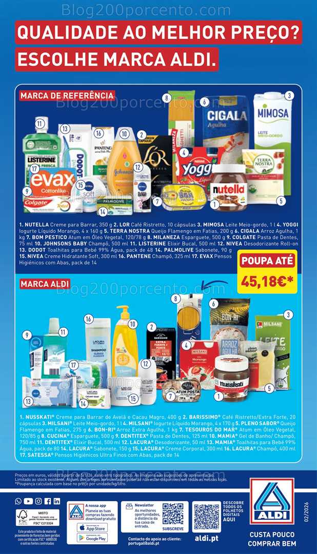 Antevisão Folheto ALDI Especial Poupança Promoções a partir de 5 janeiro