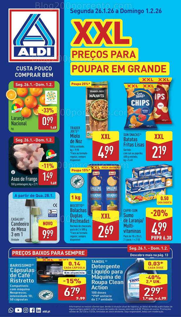 Antevisão Folheto ALDI Promoções de 26 janeiro a 1 fevereiro - Edição Digital