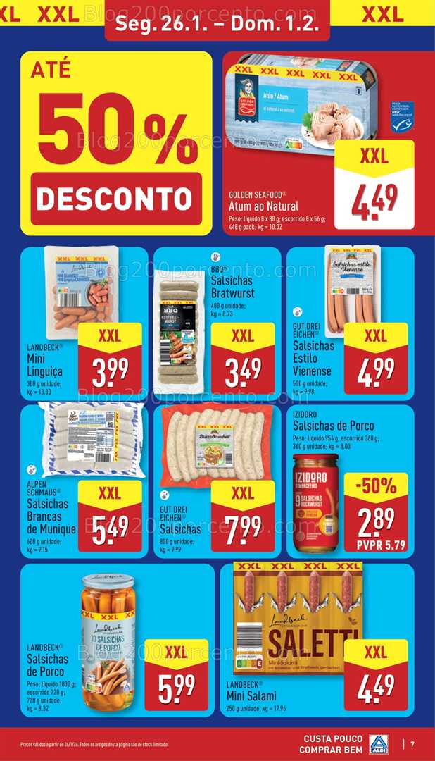 Antevisão Folheto ALDI Especial Xxl Promoções de 26 janeiro a 1 fevereiro