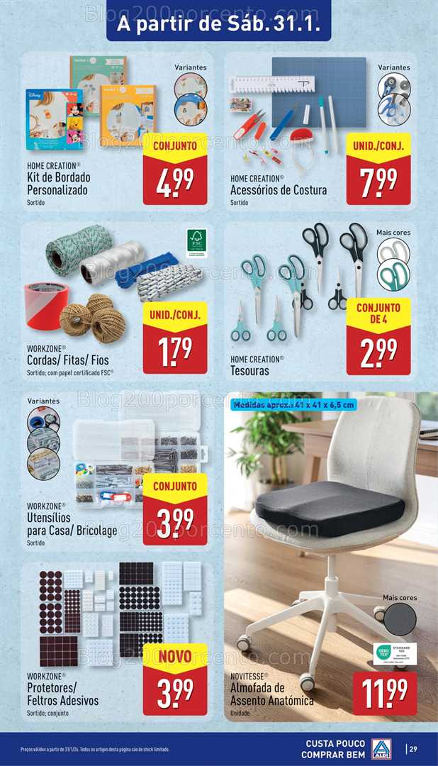 Antevisão Folheto ALDI Bazar Promoções de 28 janeiro a 1 fevereiro
