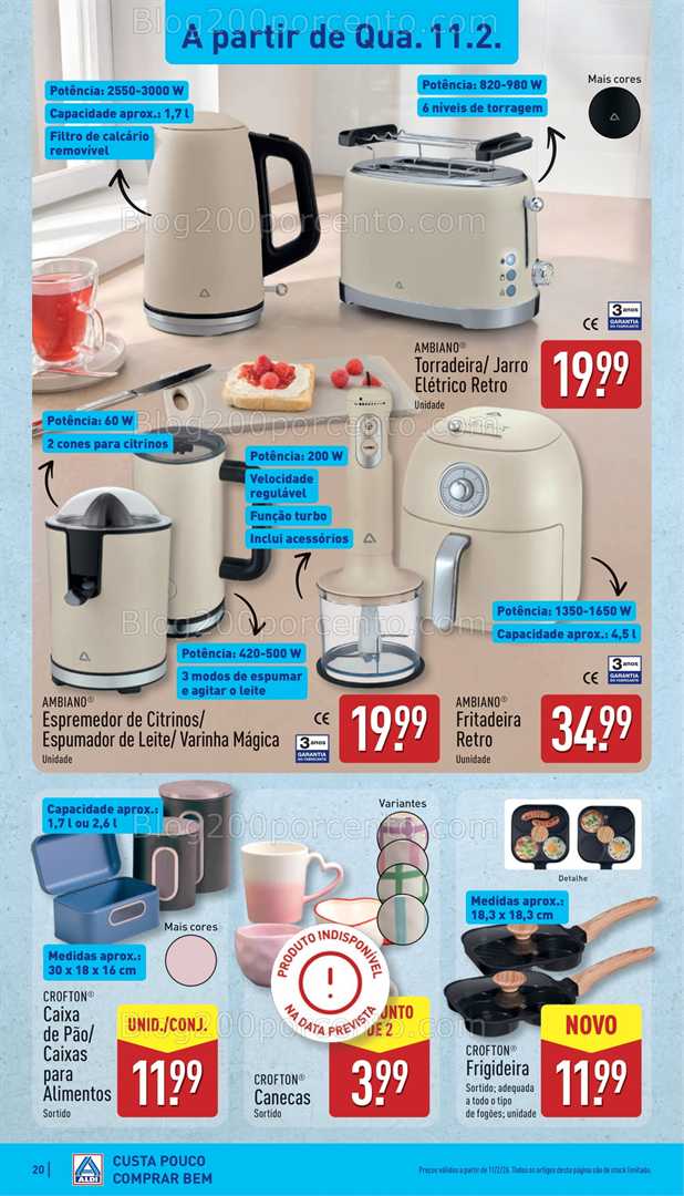 Antevisão Folheto ALDI Bazar Promoções de 9 a 15 fevereiro