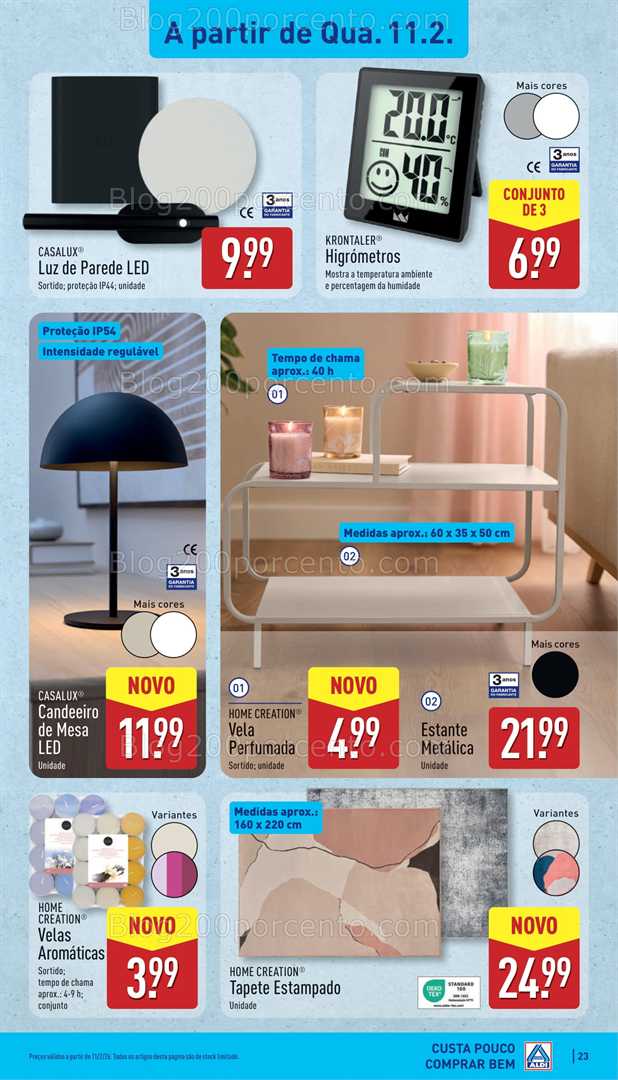 Antevisão Folheto ALDI Bazar Promoções de 9 a 15 fevereiro