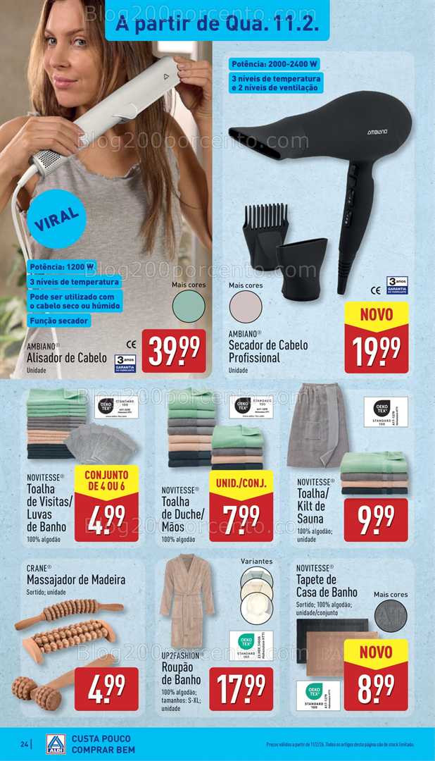 Antevisão Folheto ALDI Bazar Promoções de 9 a 15 fevereiro
