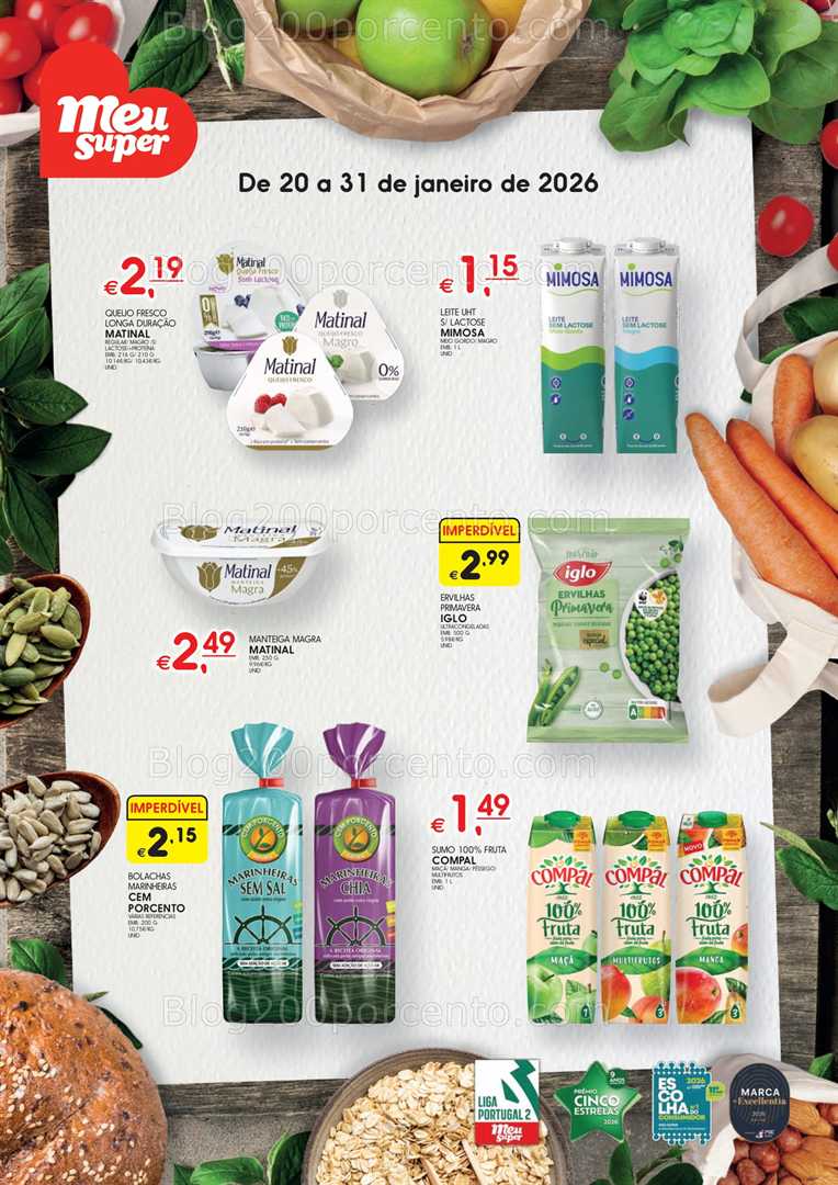 Antevisão Folheto MEU SUPER Especial Alimentação Saudável Promoções de 20 a 26 janeiro