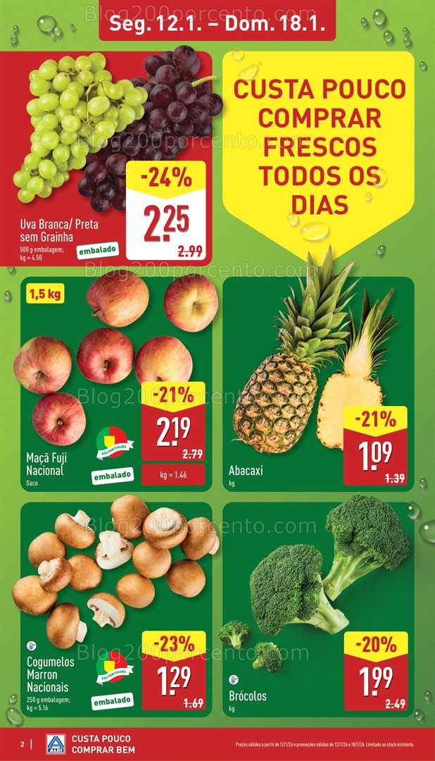Antevisão Folheto ALDI Promoções de 12 a 18 janeiro